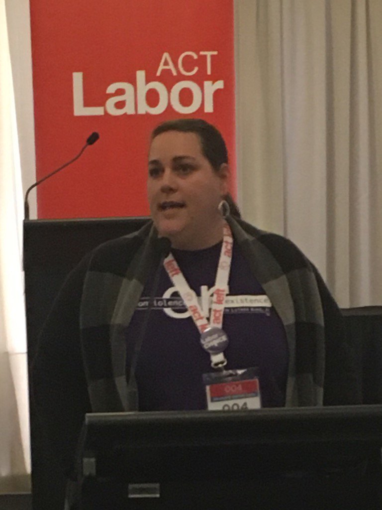 Beth_VP1's tweet photo. chantele of #cpsunion calling out blatant porkbarelling of Nats on decentralisation of CBR agencies https://t.co/6krjX8f5wL