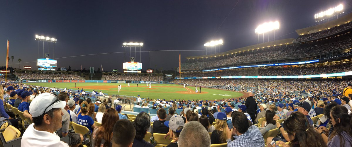 BMullins_1's tweet photo. Checked another field off my wish list! Had a blast at the @Dodgers game tonight! #dodgerswin #recruitingfun https://t.co/DqcEjrHMuq