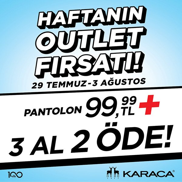 Outlet Center Izmit On Twitter Outlet Center Izmit Cift Geyik Karaca Da Haftanin Firsati Basladi 3 Agustos A Kadar Pantolon 99 99 Tl Ustelik 3 Al 2 Ode Avantajiyla Https T Co Y1y2whtzxs Twitter