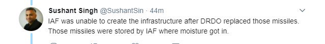 y2krajit's tweet photo. So DRDO "makes and replaces" Akash. He's "read" the CAG report and this is one of our better journos. https://t.co/ERpnyC5PNI