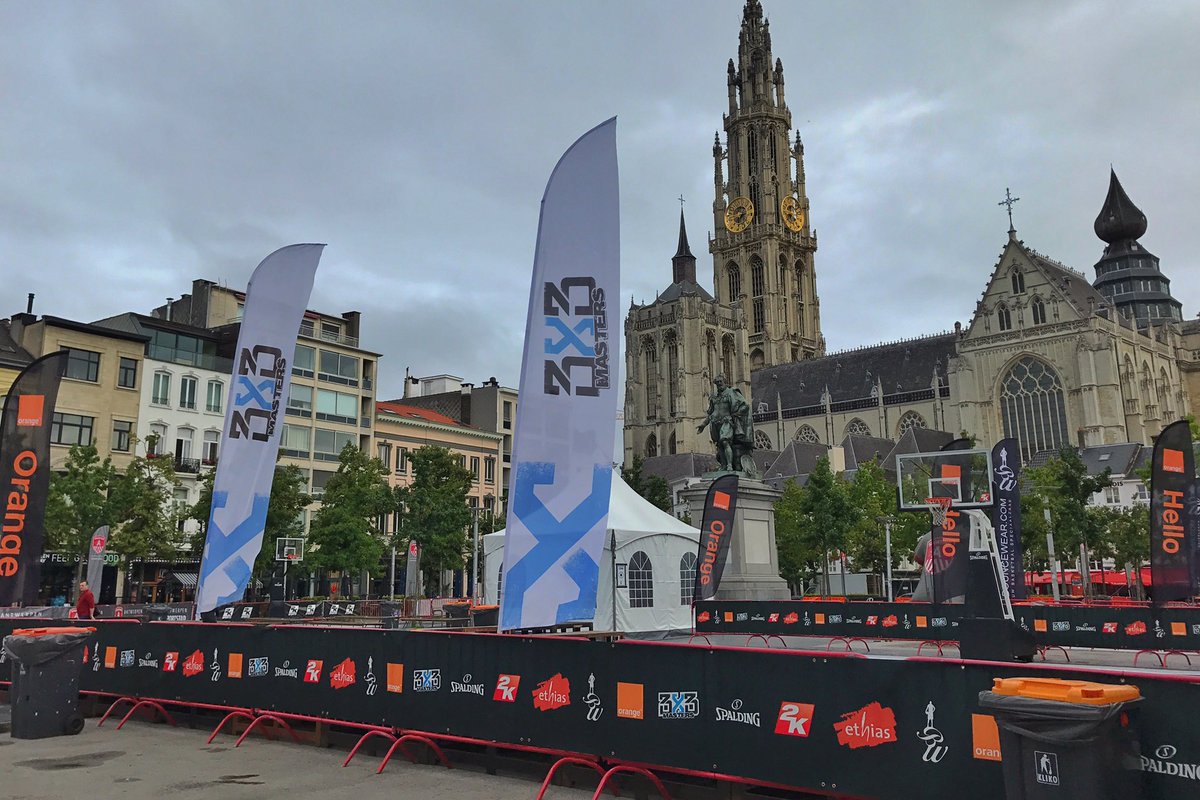 Sportizon's tweet photo. Last but one episode of #3x3masters today in Antwerp. 84 teams about to battle for the last spots in tomorrow's final. https://t.co/dHBtTO3cAY