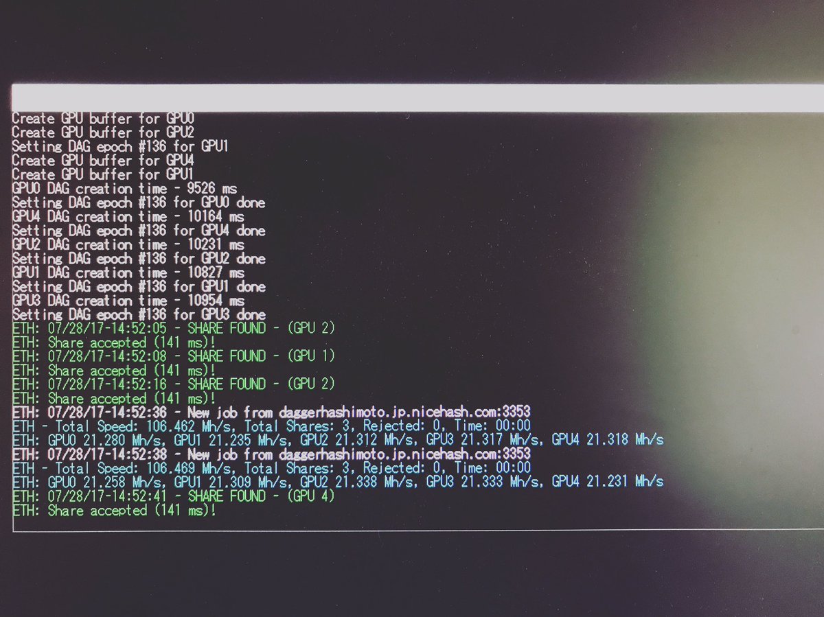CryptoRasta's tweet photo. Agora foi suave suave !! 

#rig #bitcoin #nicehash #Rx470 https://t.co/DkPDRsNdZH