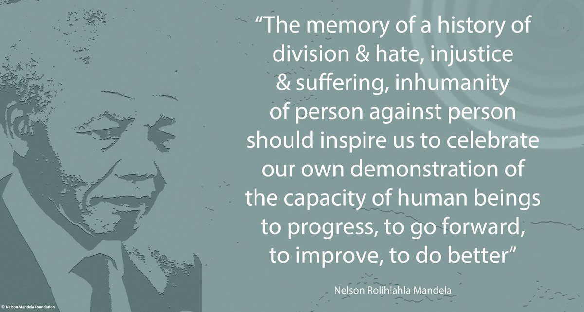 "The memory of a history of division &amp; hate, injustice &amp; suffering, inhumanity of person against person should inspire us to celebrate....."