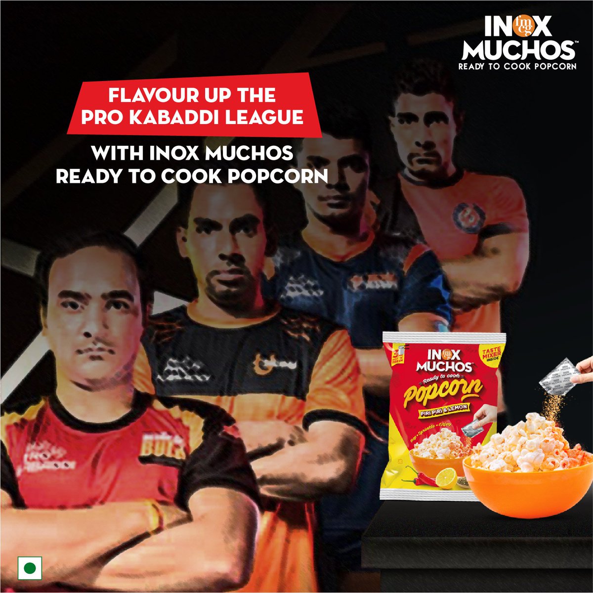 As the action gets under way, make yourself ready for the weekend with Inox Muchos Ready To Cook Popcorn which comes with Taste mixer inside