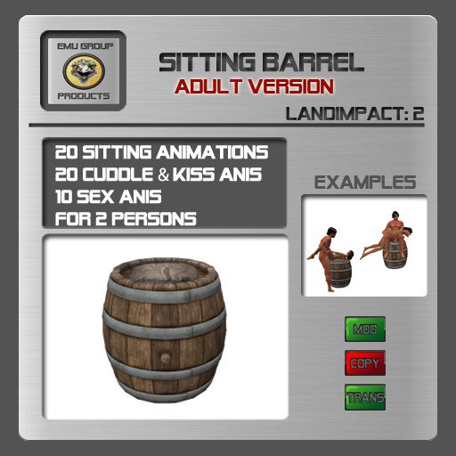 EMU_Group's tweet image. EMU Products: NEW Medieval sitting Barrel Adult emugroupproducts.wordpress.com/2017/07/29/emu…