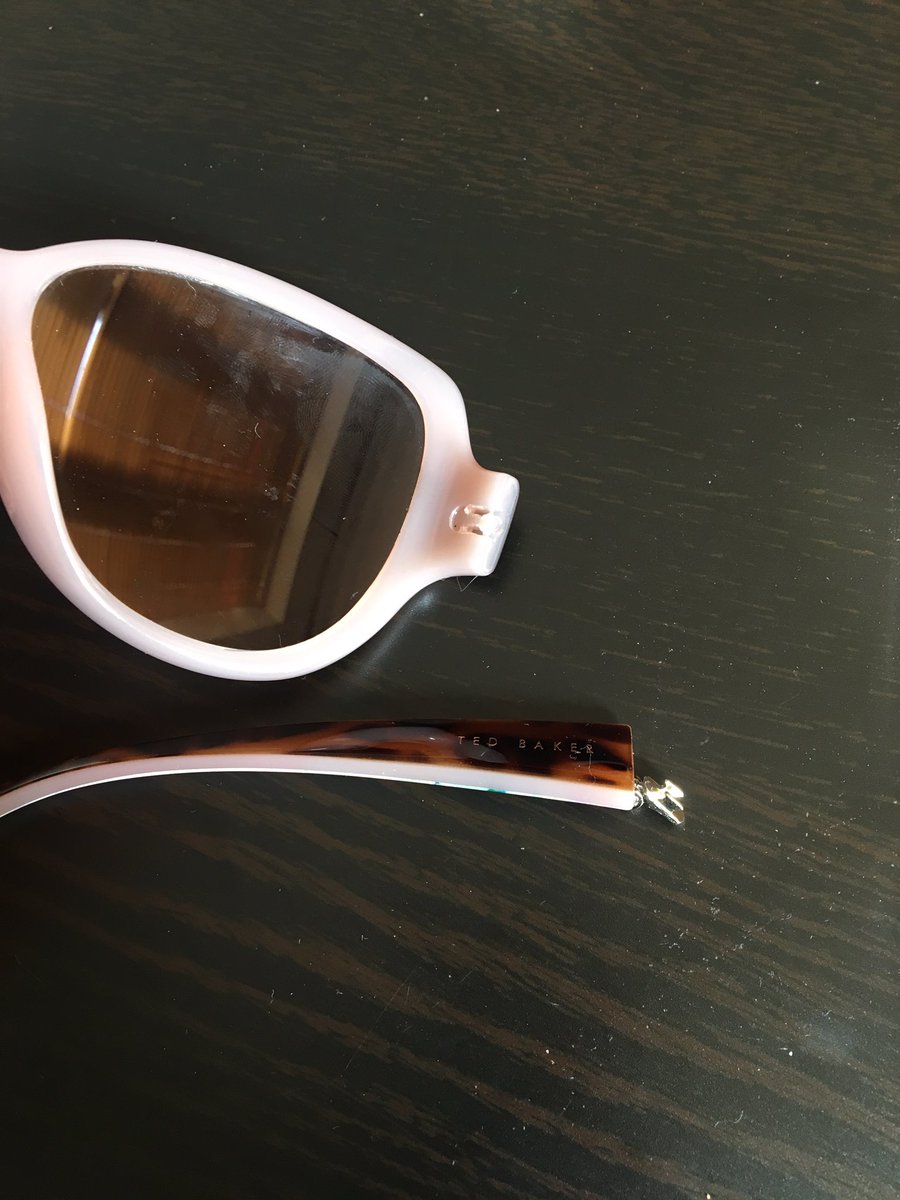 alison_ds's tweet photo. @ted_baker hi. I bought these sunglasses last summer and yesterday the leg just fell off. Can you replace them? They're my favourite. https://t.co/sJQuUy1sb6