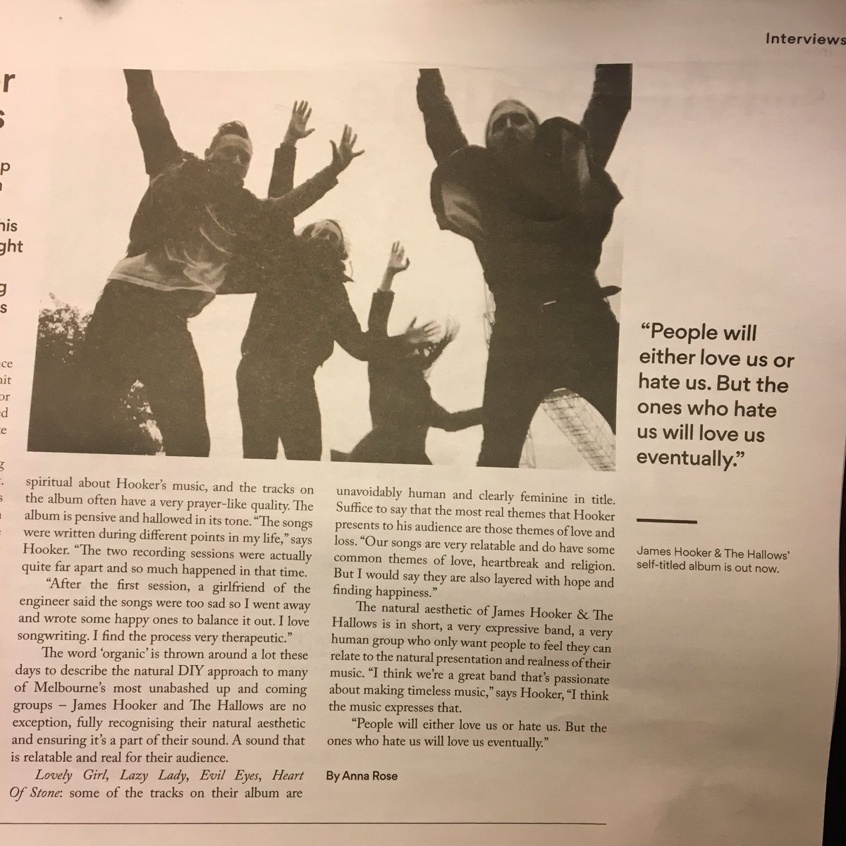 james_hooker_'s tweet photo. Wow! First article in Beat Magazine! Was awesome to get our name on the front cover too😍🤘🏻@BeatMagazine #interview #article #music #band https://t.co/cYhHVik7eX