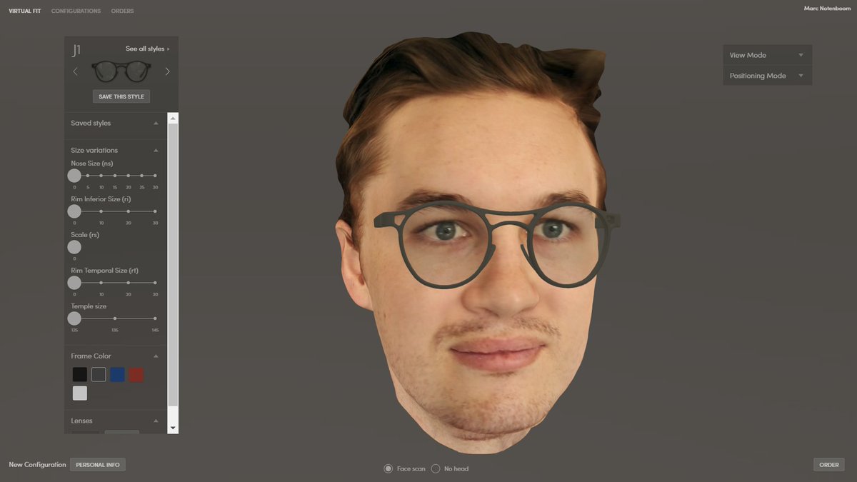 d_inderias's tweet image. In 3D that's @SheehanSamuel @wine_minder my @AdvanceQld office-mate.  In our #cloud #virtualfit system #Techprint #VR #VTO @QChiefEntrepren