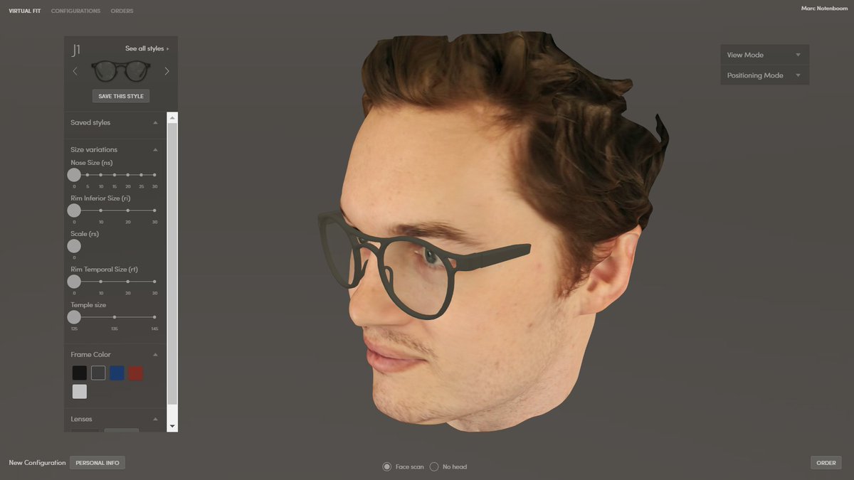 d_inderias's tweet image. In 3D that's @SheehanSamuel @wine_minder my @AdvanceQld office-mate.  In our #cloud #virtualfit system #Techprint #VR #VTO @QChiefEntrepren