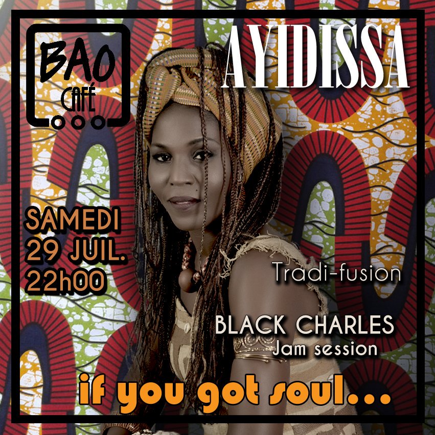 IfYouGotSoul's tweet photo. @IfYouGotSoul reçoit @AYIDISSADESASS sur scène. A ne pas rater!⚠⚠⚠ #IYGS #AyidissaGotSoul #tradifusion #music #baocafe #live #music https://t.co/u5QNYbrKlg