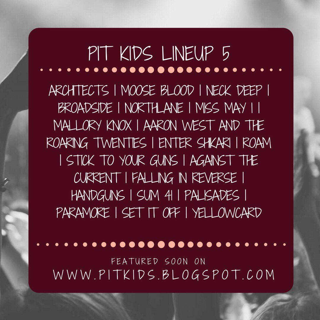 PIT KIDS LINE UP #5
Get ready for these gems 💎#pitkids #blog #rock #alternative #poppunk #metalcore