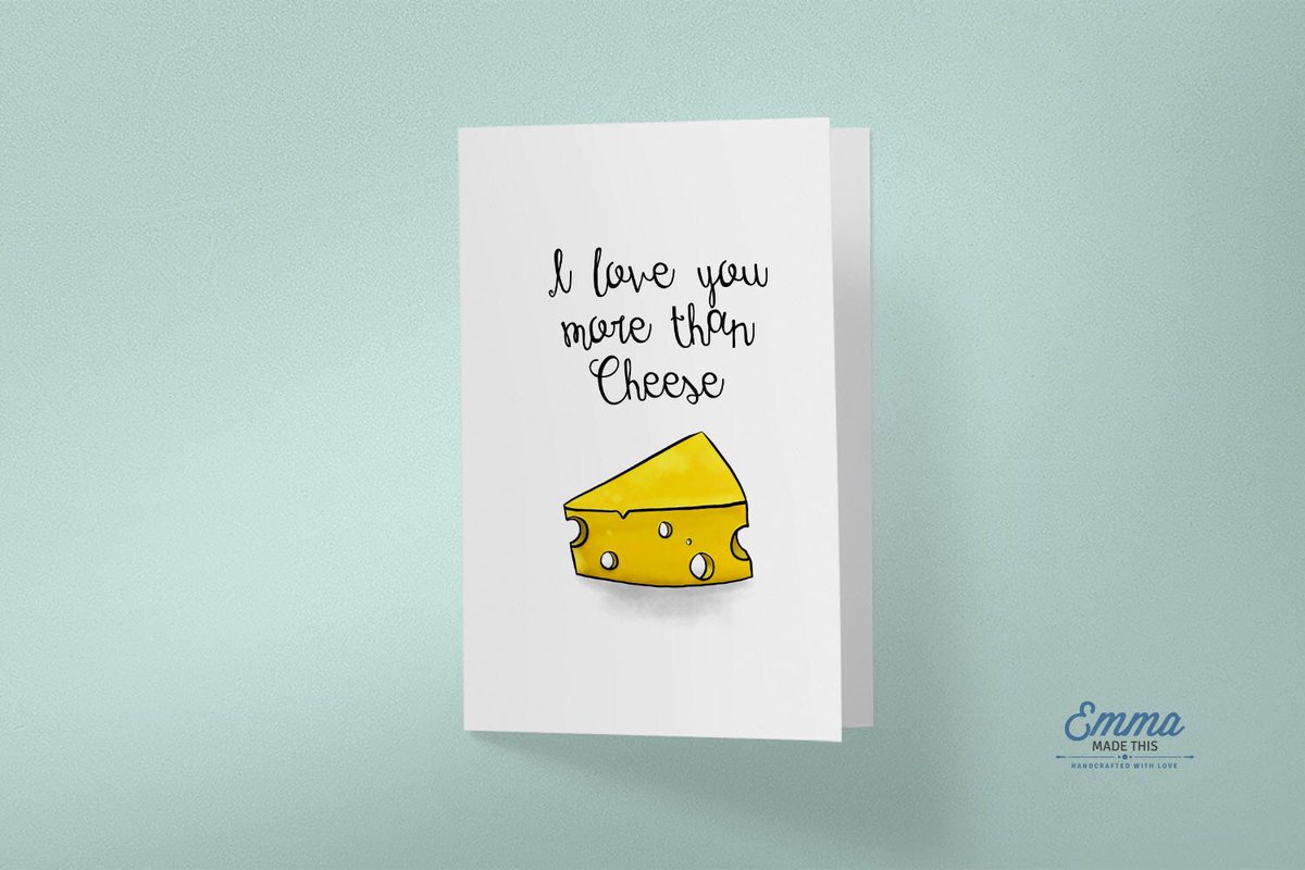 EmmaMadeThis's tweet photo. Loving all the talk about #cheese today @BBCR1 @Alicelevine #closetomyheart #greetingcard #madeindevon https://t.co/tyTG6SZzIf