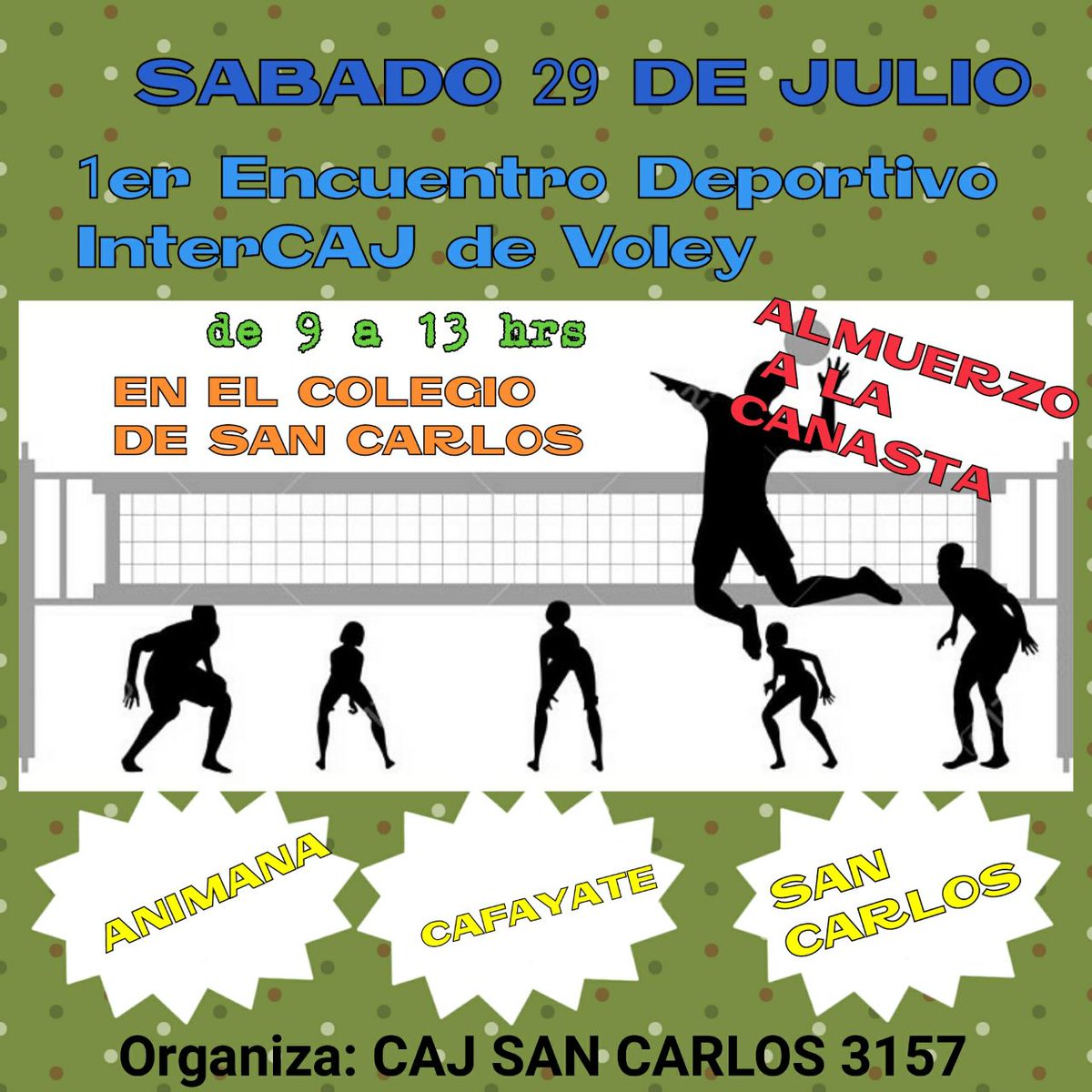 diegojamoreno's tweet photo. #HOY Encuentro deportivo #InterCAJ te esperamos  #SumatealCAJ #PoliticasSocioeducativasEnAccion @SomosCAJ_2017 @fguillesaavedra https://t.co/1k5DBrDfSb
