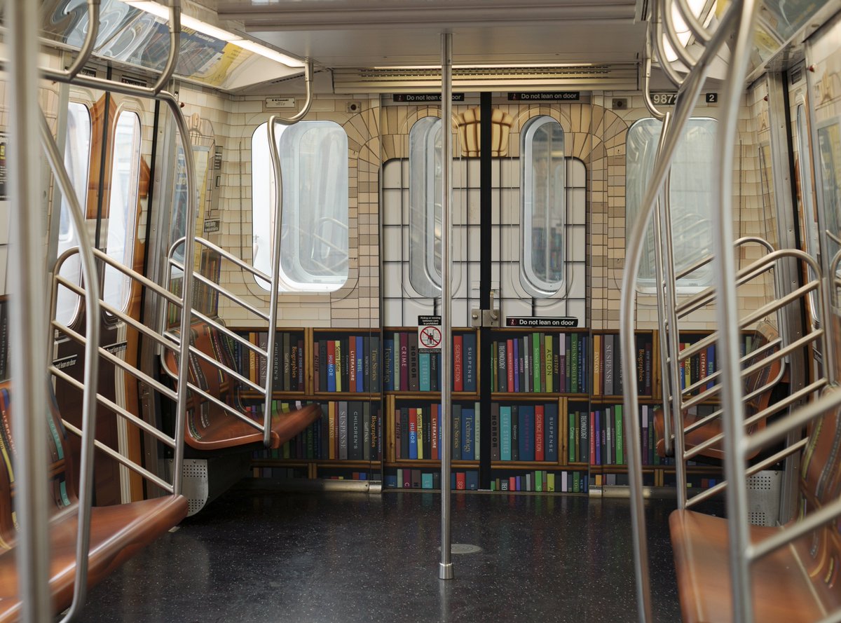 nynowmarket's tweet photo. Have you seen the #NYC #SubwayLibrary? #FreeeBooksonTheSubway :) - https://t.co/c8tKJjtuBd https://t.co/sQYgQbnADO