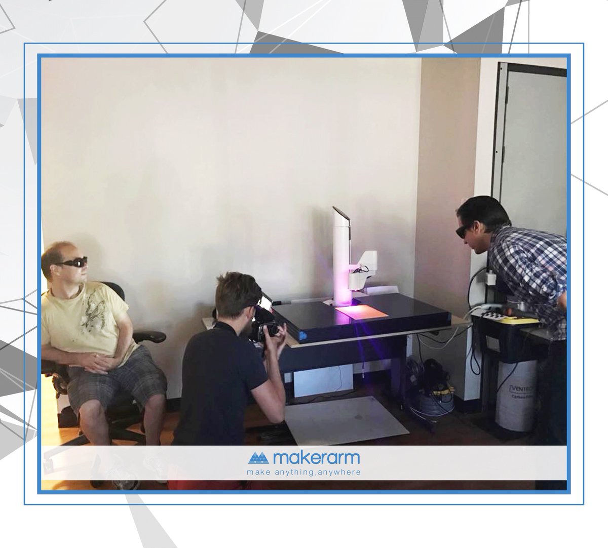 makerarm's tweet photo. Testing out the laser toolhead! #makerarm #makerarmmakes https://t.co/i1cGd8E6xP