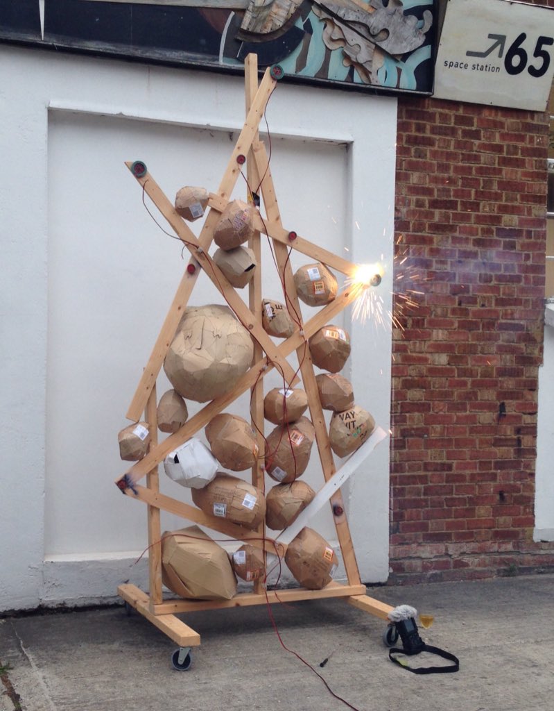 Wall of Wonder finale during last night's *Only The World Remains* closing event <a href="/SpaceStation65/">Space Station 65</a> #fireworks