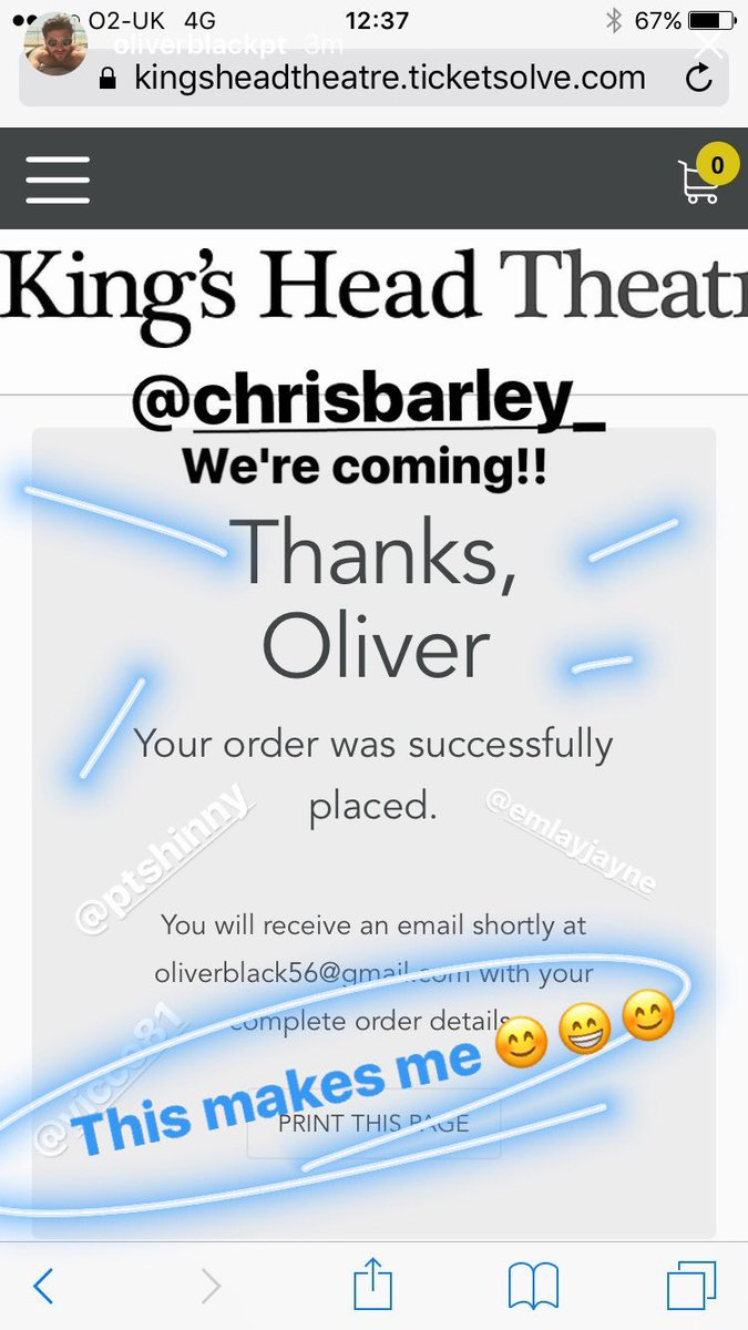 chrisbarley's tweet photo. This makes me happy @chechnyaplays  @KingsHeadThtr   #friends #supportivefriends https://t.co/Xj7GDrPKy7