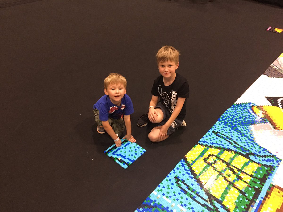 pauldonaldson77's tweet photo. Kids about to post brick 332 at lego Bricks.  Hope we've built it correctly! 😉#llmosaic https://t.co/cI2rQLqhQv