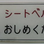 日本語は難しいw「シートベルトをおしめください」のおしめっ何って聞かれたw