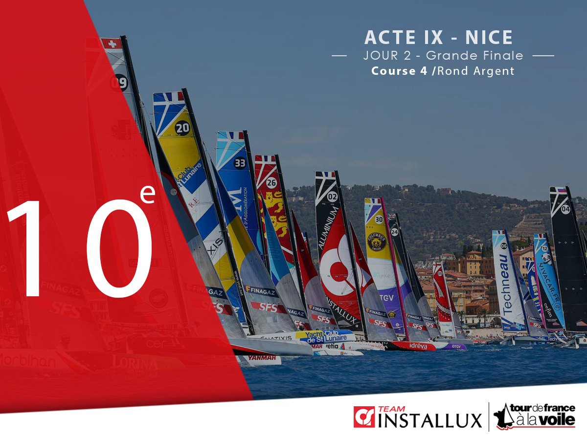 TeamInstallux's tweet photo. Et c'est une 10e place... Cette Finale aura été riche en rebondissements ! Bravo à @DynamiqueVoile qui remporte le classement amateur 👏 https://t.co/GHhiqB3Zyf