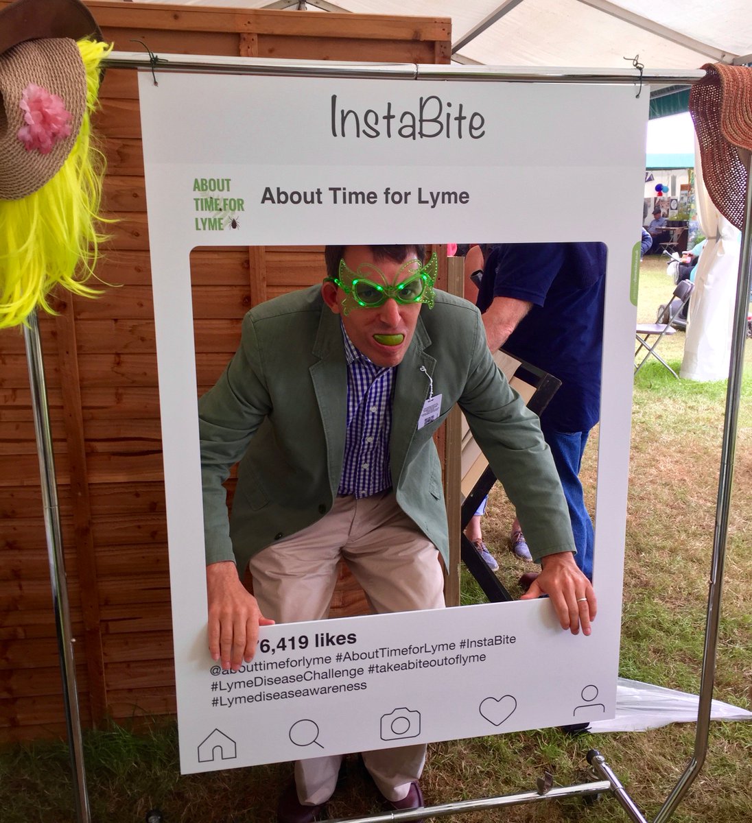 AboutTime4Lyme's tweet photo. Thank you @JohnGlenUK for all your support and for taking part in our #InstaBite #Lymediseasechallenge @NewForestShow #Lymediseaseawareness https://t.co/kIPWuuOqlG