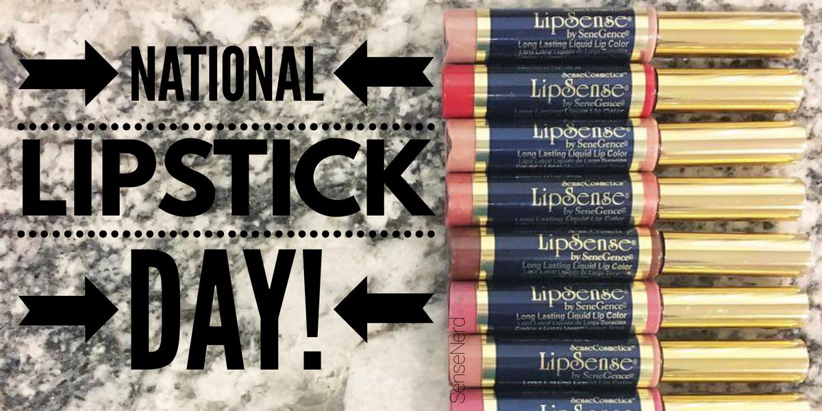 SenseNerd's tweet photo. Celebrating #NationalLipstickDay with @SeneGence_Intl because LipSense literally changed my life! #LipSense #SeneGence #SenseNerd https://t.co/sSolgiC9yb