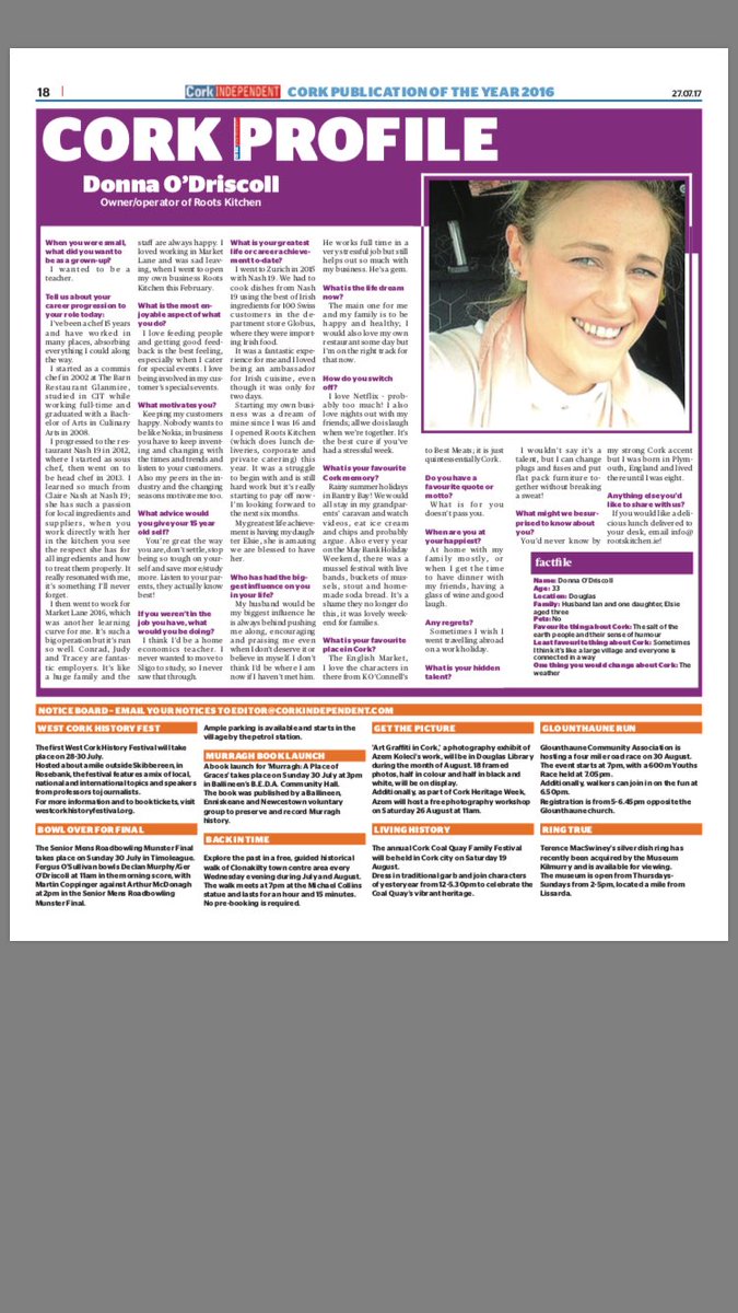 rootscork's tweet photo. My Cork Profile in the @corkindo this week check it out 😁 https://t.co/pJSkC6BdV0
