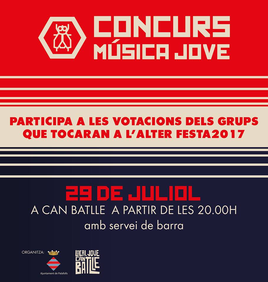 AjuntamentPLF's tweet photo. Vine i tria els grups locals de l'AlterFesta
#AlterFesta17 #JovesPLF #Palafolls
@CanBatlle https://t.co/waH2MTZtCI