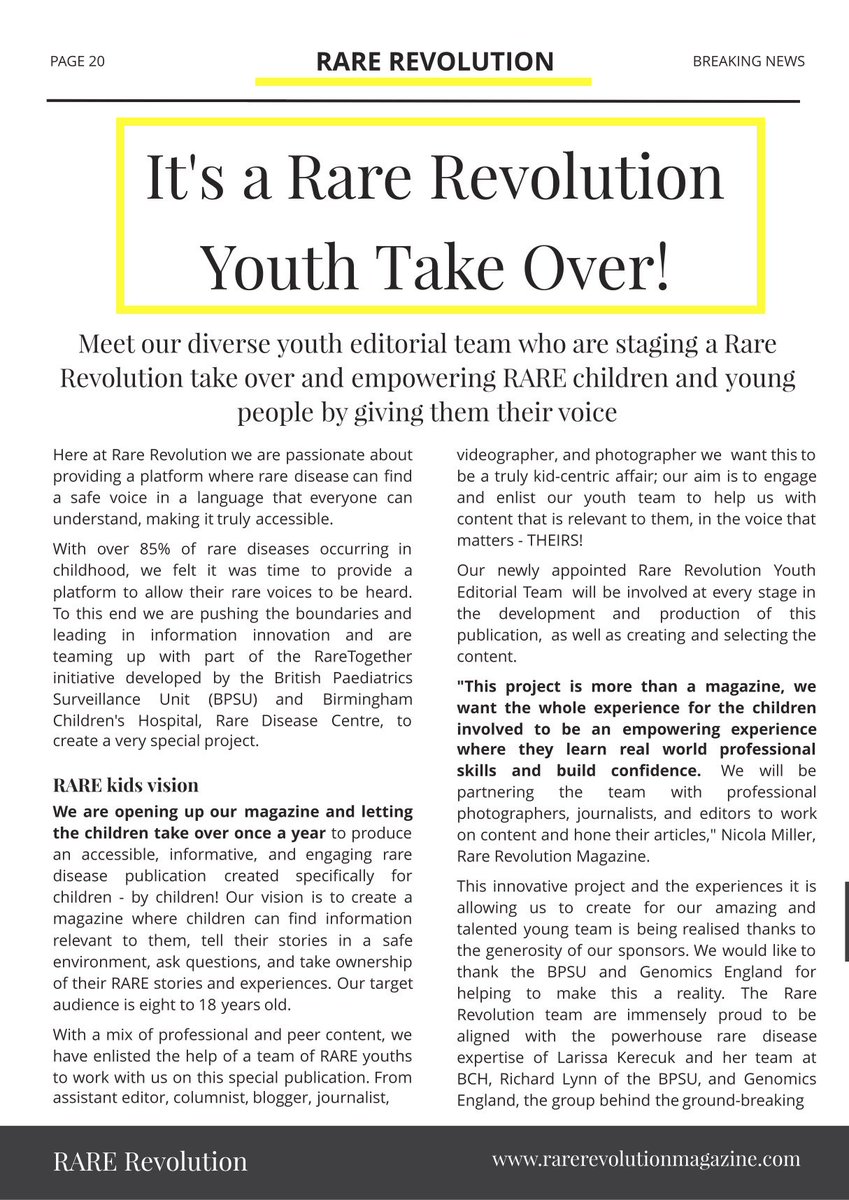 DrPas84Ele's tweet photo. @RareRevolutionM #magazine #new #edition: Just reported 1pg abt their #youth #team new project 👏 #takealookat https://t.co/oQo8KnQp1C https://t.co/5a91jyi8z4