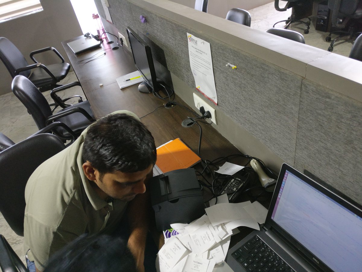 jaynvora's tweet photo. Working on #odoo #pos receipts is always demanding a lot accuracy. Hence we print around 50 reports #hardworkpaysoff #fiscalprinter #epson https://t.co/5QkNEevs2i