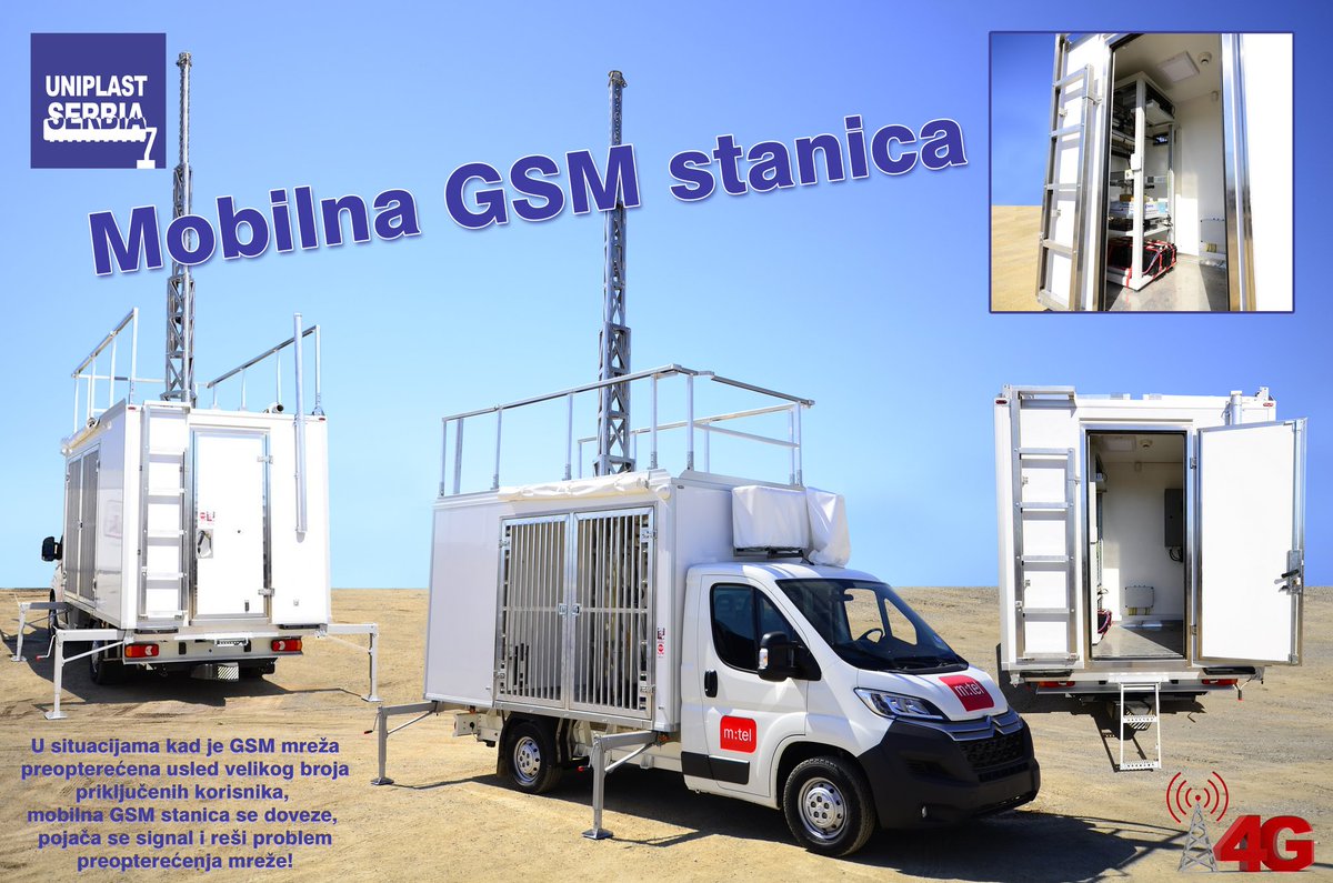 UniplastSerbia's tweet photo. To je to! :-) Ekskluzivno! Citroen Jumper kao mobilna GSM stanica... #mobilegsmstation #4gnetwork #citroen #jumper #hdspa #cooltruck https://t.co/PbhB62vkEf