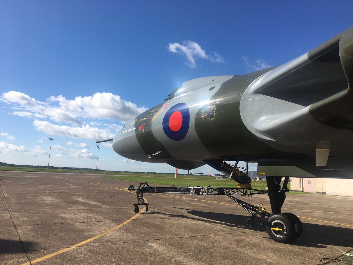 Good morning all. XH558 is readied for a full day of exercise - with engine runs. #XH558 #groundrun #Olympus