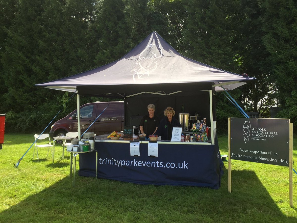 TrinityParkUK's tweet photo. Day 2 of national sheep dog trials @SuffolkonShow! Come say hello to Pat &amp; Sandie at our pop up cafè! #suffolkonshow https://t.co/Ca3FpNwoaE