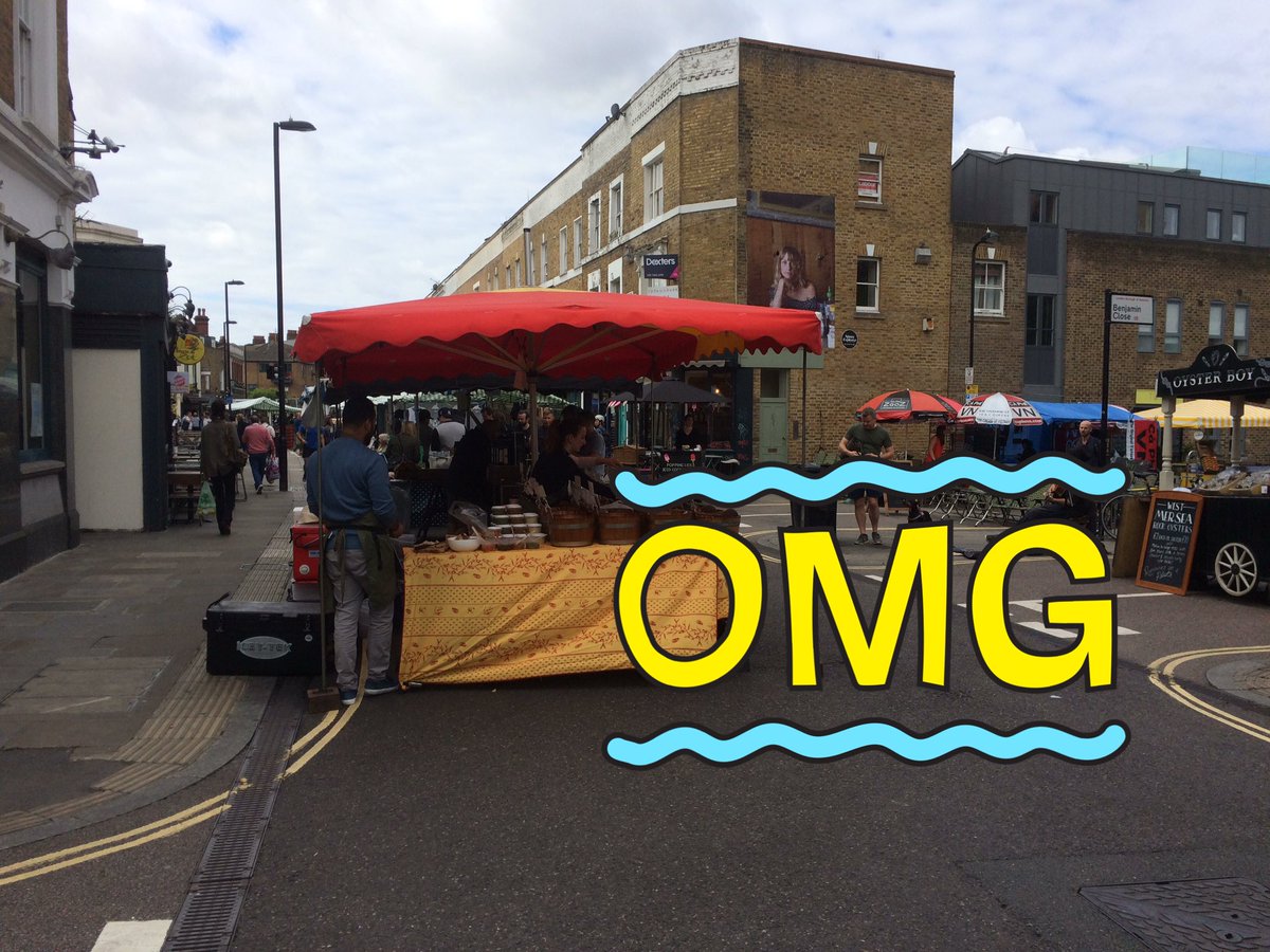 GPShoreditch's tweet photo. We're at Broadway Market today showing people the bad plans of @BP_plc in the #AmazonReef #SaveOurSponge. Come on down! https://t.co/xOakOzvsI2
