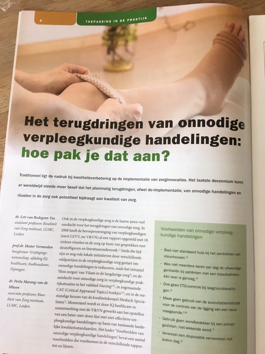hvermeulen67's tweet photo. Nieuwste nummer van Ned Tijdschrift voor #EBP over betere betaalbare en #persoonsgerichte zorg &amp; #deimplementatie #nursesensitiveoutcomes https://t.co/RR9cwz9aXT