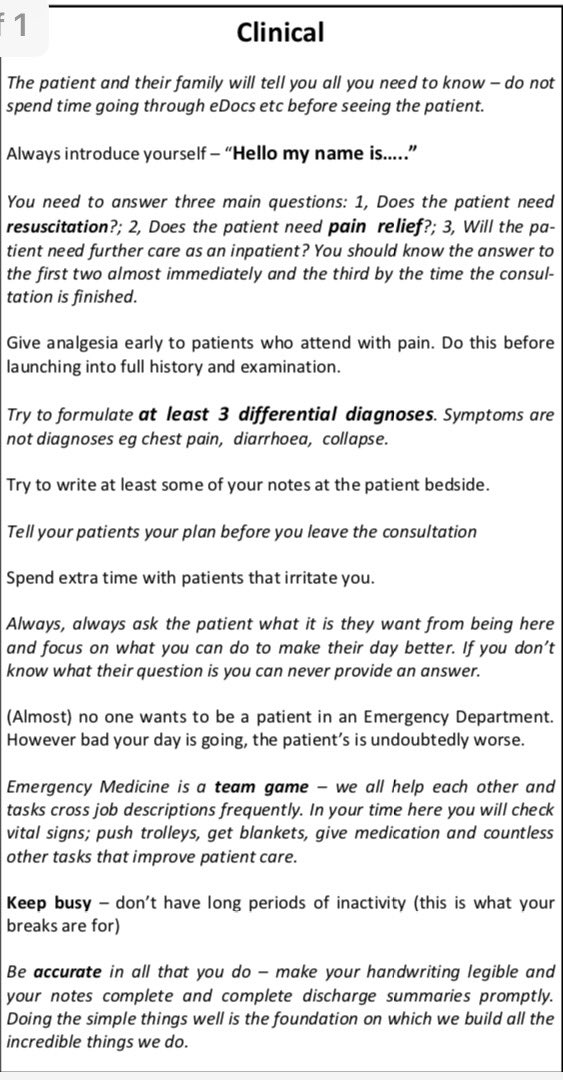 docib's tweet photo. The @UHSFT ED #TipsforNewDocs from our senior medical and nursing team. https://t.co/zAN3K2pKsP