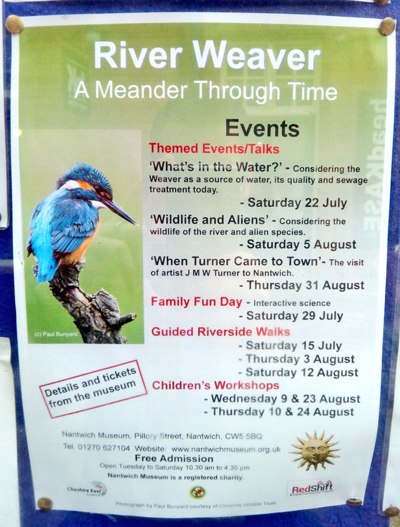 Scott_Walker_1's tweet photo. It's here! #RiverWeaver #HandsOnScience day @NantwichMuseum. Great 2 c @KeeleUniversity @KeeleUniHub &amp; @ogdentrust filling the notice board! https://t.co/XCCWbZuwK6