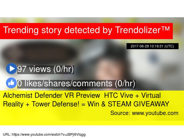 Virtualitizer's tweet photo. #AlchemistDefender VR Preview HTC Vive + #VirtualReality + #TowerDefense! = Win & STEAM GIVEAWAY... https://t.co/sQGNCJcHEW https://t.co/blCWOndxLB