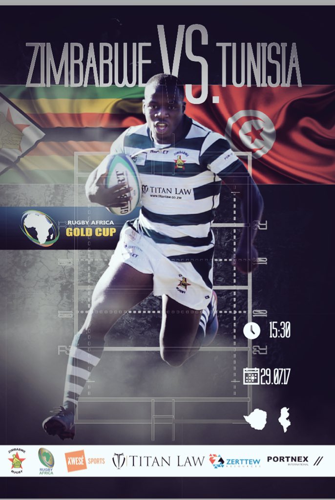 VHMevents's tweet photo. Africa Gold Cup Rugby 2017. Zimbabwe vs Tunisia @Tigers1898 #RugbyAfricaGoldCup #rugby #vhm #titanlaw #newscafe #oceanbasket https://t.co/0ywCMnpeFh