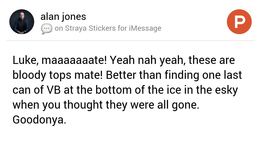 elbahnasy's tweet photo. π¬ @bigyahu's thoughts on Straya Stickers for iMessage on @ProductHunt https://t.co/ZWEKE6JKfS #phsyd https://t.co/0Tlm5WLDAc