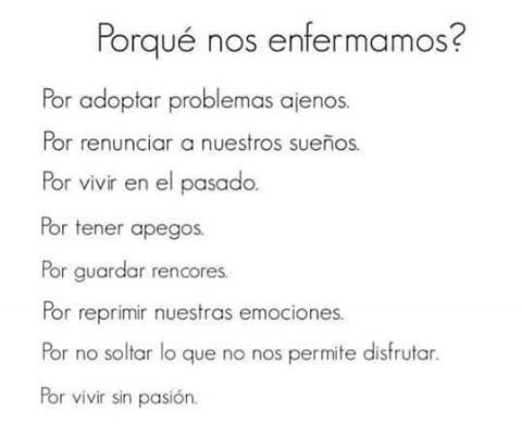 ¿Porqué nos enfermamos?