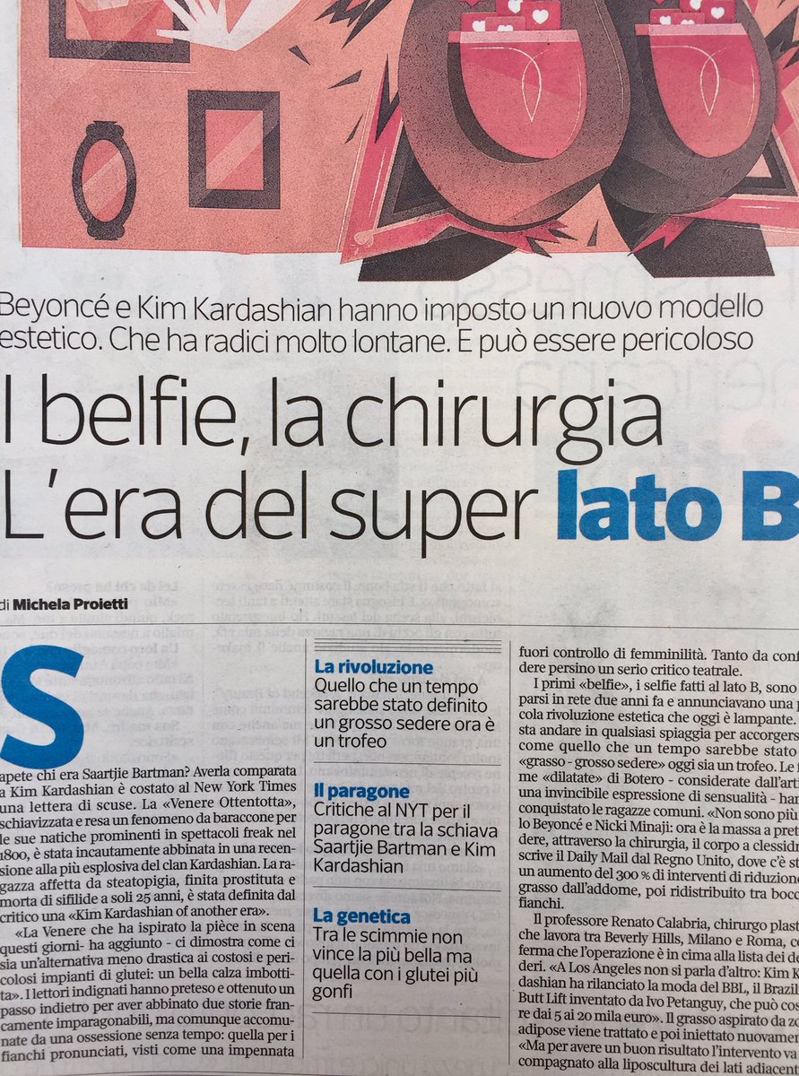 IlariaBifarini's tweet photo. Dal #selfie,espressione del narcisismo egotico,al #belfie, degenerazione disumanizzante.Vince chi ha lato B più gonfio,come nelle scimmie! https://t.co/ZklTyQnix4