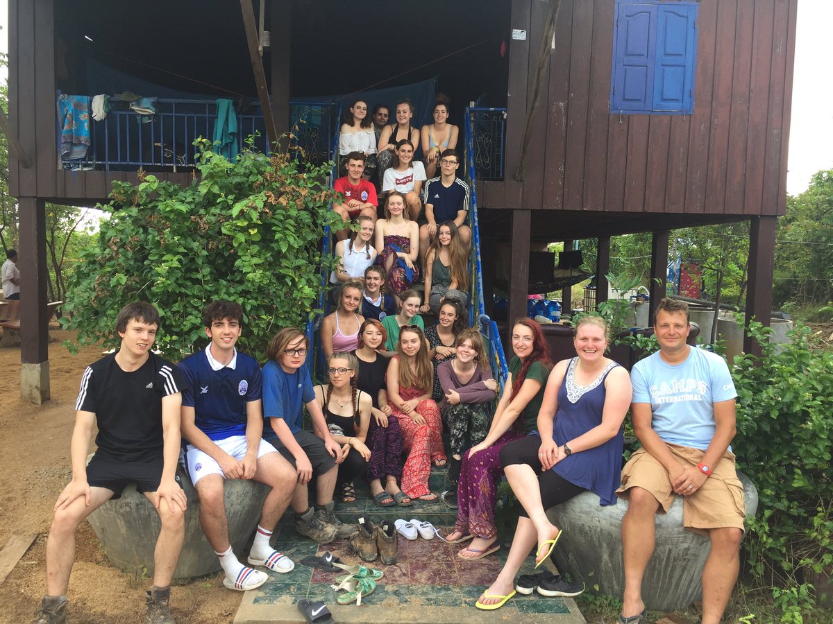 CampCambodia's tweet photo. #teammorn relaxing at their home stay after a day off from their project work, exploring Siem Reap markets and cafes @CampsInt @campsintaus https://t.co/CZ9U3r6zAw