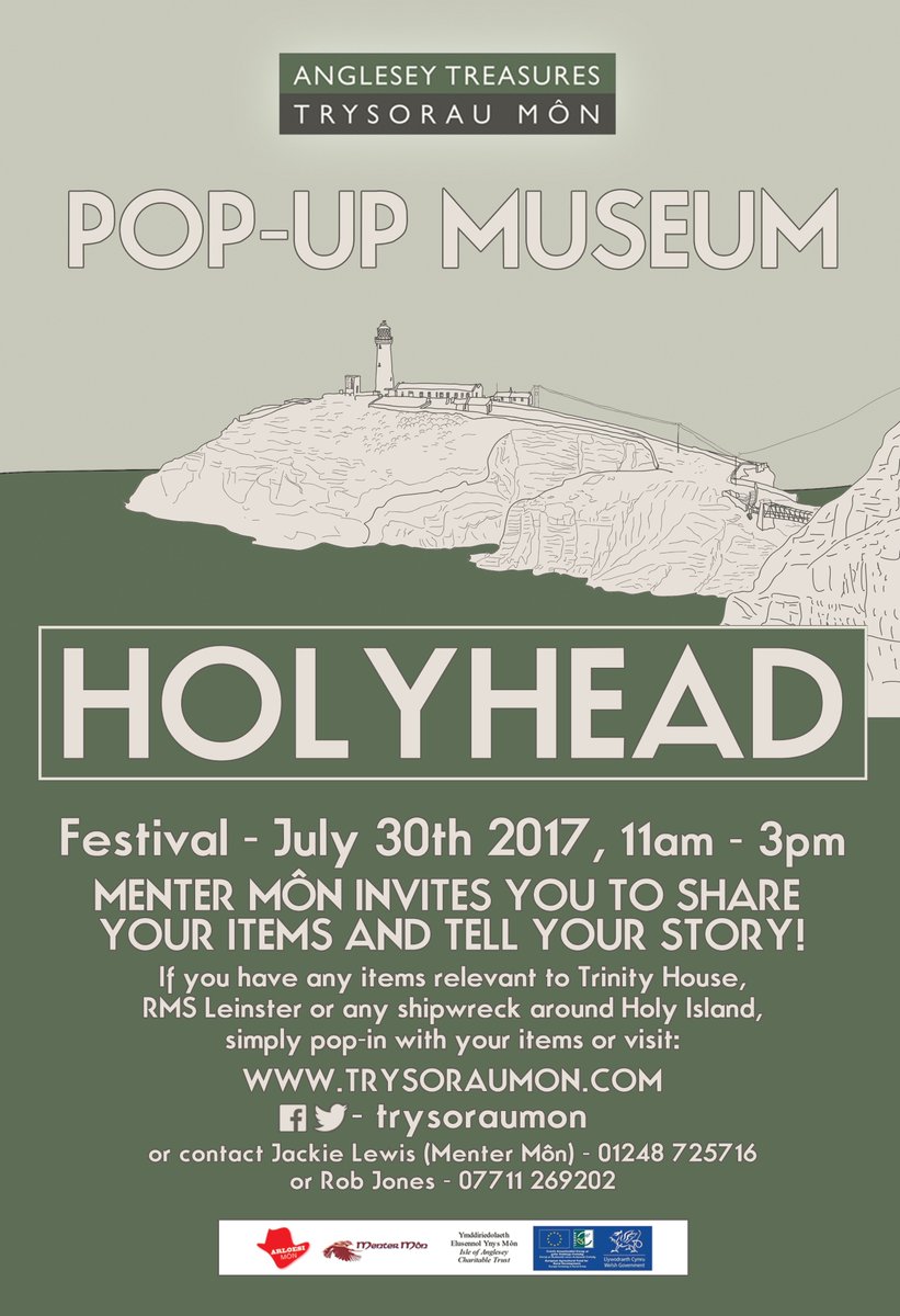 TrysorauMon's tweet photo. Our Pop-Up Museum at the #Holyhead festival will be open from 11am tomorrow, come and see our #Anglesey treasures! https://t.co/YmfRpykFma