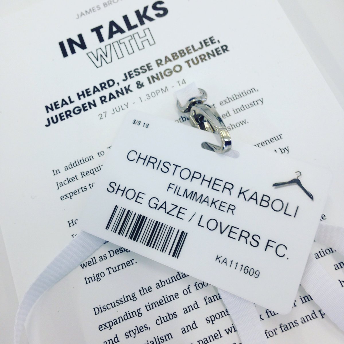 Vertex_CK's tweet photo. Getting schooled on The Art of the Football Shirt by @nealheardauthor at @JacketReqd #shoegaze #footballshirt #adidas #palace #loversfc https://t.co/xJx0GRVhXh