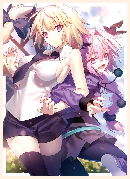 夏コミの新作発表ラスト、ジャンヌ&アストルフォスリーブ&プレイマットです!
イラストはマシマサキ様(@turu0923)に描いて頂きました! 