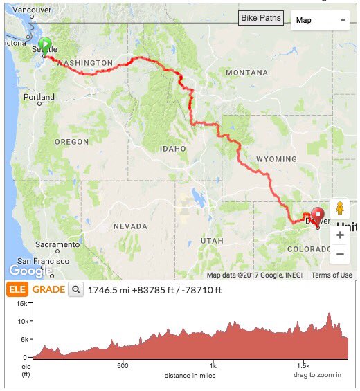 therealrideusa's tweet photo. Here's the 1st segment of our route - 1747 miles, 83,785 feet of climbing. #readyornot #asREALasitgets #gobig https://t.co/Twm4PAaFCk