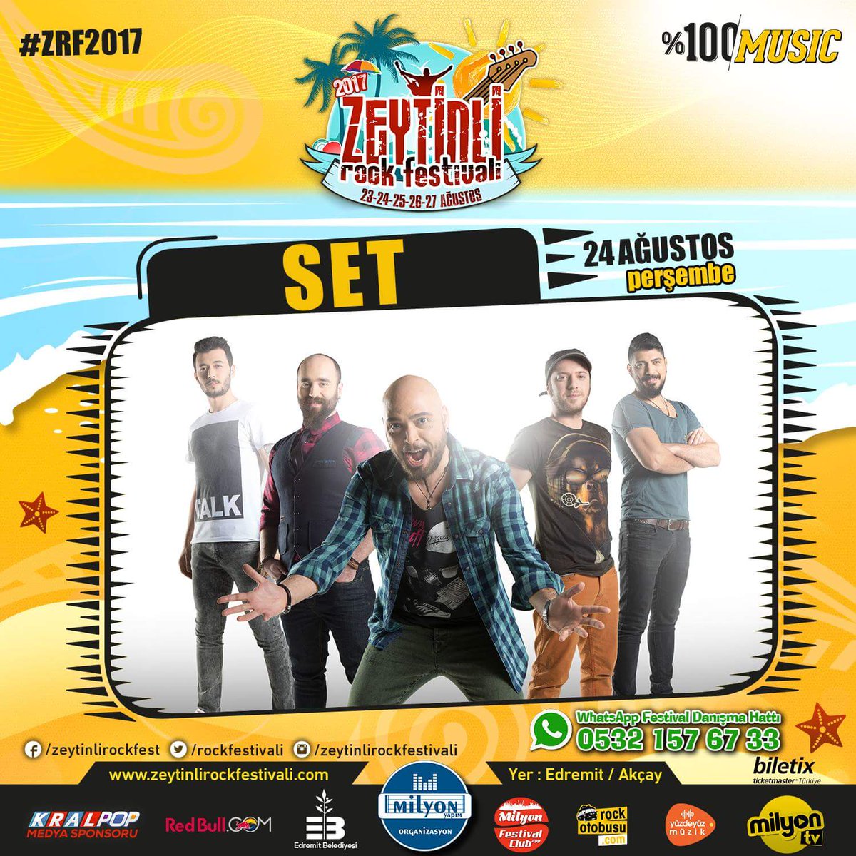 rockfestivali's tweet photo. SET, Zeytinli Rock Festivali'nde!
Biletler Biletix'te 👉https://t.co/13NvuzUZf1
#zrf2017 https://t.co/oQqDjH6wjC