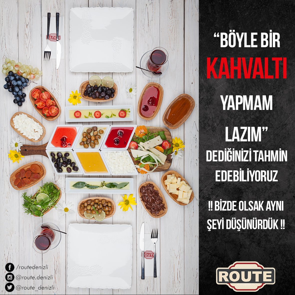 route_denizli's tweet photo. "Hayatın vazgeçilmezidir pazar kahvaltısı"
#route #denizli #routedenizli #mekan #kahvaltı #zenginmenü #konfor #lüks #sunum #worldoftaste https://t.co/66RalgZpji