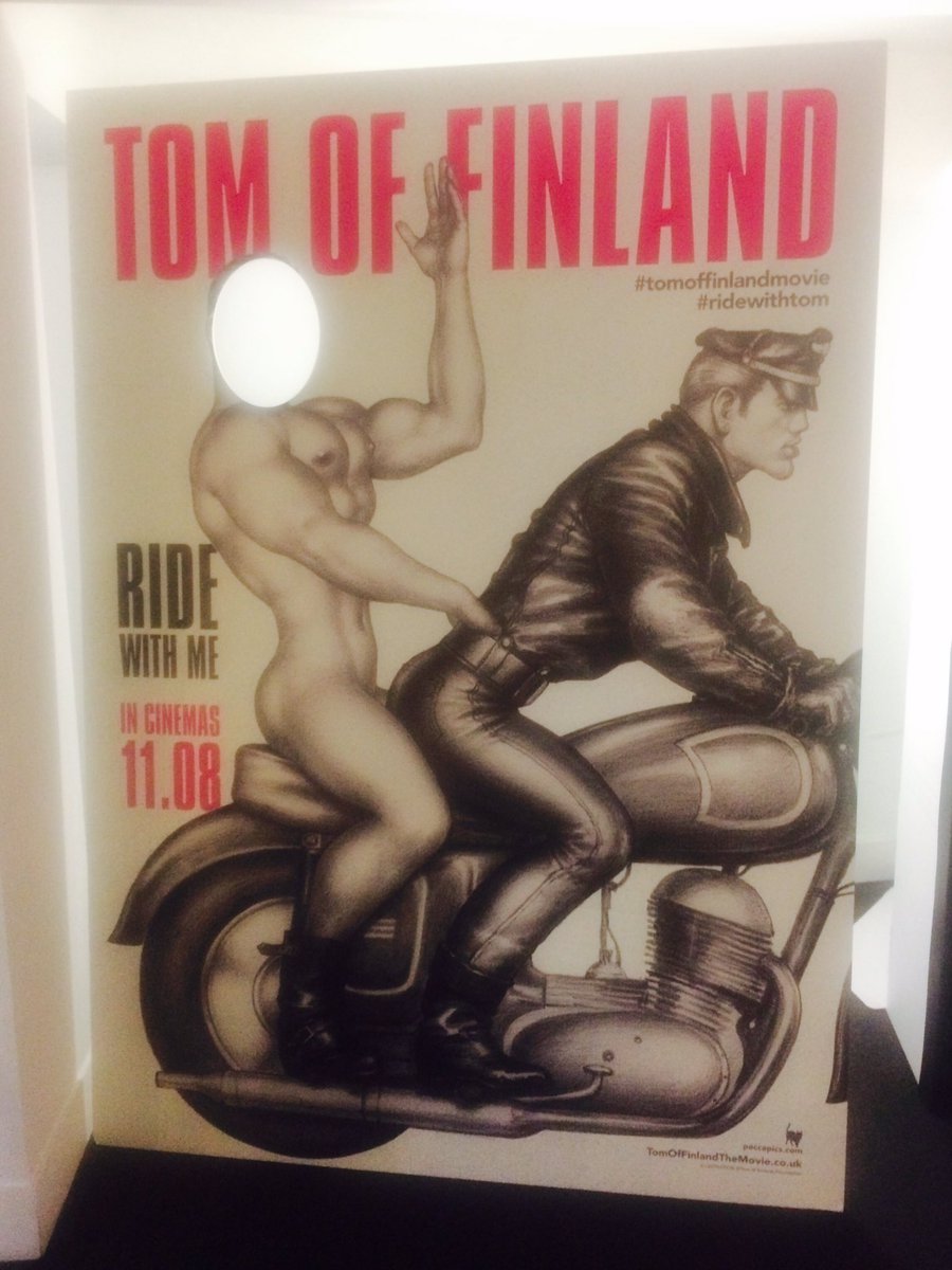 artdirectionk's tweet photo. Darlings @HackneyPH - this epic #TomOfFinland movie advert would be mine when U're done?! Yes? @ToFmovie #gay #graphics #art #HackneyPride 🌈 https://t.co/oLzcnzAgr1